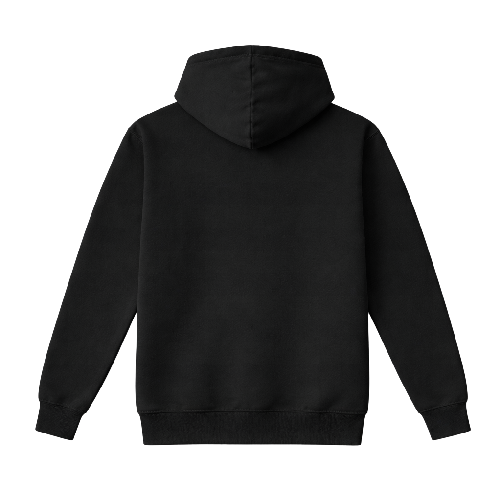 Custom printed hoodie back - Black